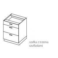 LAYMAN - NAVIA Szafka DS 5/3 kuchenna 50cm dolna z trzema szufladami starmotion