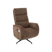 SIGNAL - FENIX RAVEN Fotel rozkładany elektrycznie | Tkanina Raven 45 Cappuccino | z MR