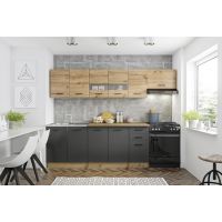 HALMAR - PERŁA 260 Kuchnia Zestaw | dąb artisan/ ciemny popiel mat | z PL