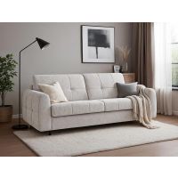 Mars Meble - PERONI 140 Sofa na stelażu włoskim | funkcja spania i materac oraz pojemnik CREME | PROMOCJA