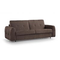 Mars Meble - PERONI 140 Sofa na stelażu włoskim | funkcja spania i materac oraz pojemnik BROWN | PROMOCJA