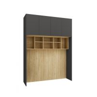 NEW ELEGANCE - NEW ELEGANCE Sleep Varia Baza 180 | Dąb | Grafit