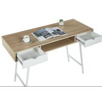 FURNITEX - B18-FX Biurko | Dąb sonoma + biały