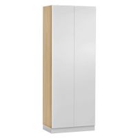 NEW ELEGANCE - NEW ELEGANCE SLEEP VARIA Szafa 90 | drążki | Dąb olejowany | Biały mat | DOSTĘPNE OD RĘKI