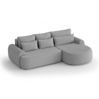 Mars Meble - OLIVIO L PREMIUM LIGHT GREY Narożnik z funkcją spania i pojemnikiem PROMOCJA