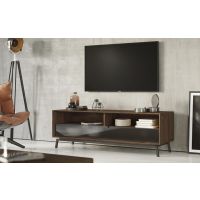 KATMANDU MEBLE - MODERN LOFT Szafka RTV 2.1 ze szkłem | Tabacco | PLMOL08ST | DOSTĘPNA OD RĘKI