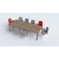 AMS Meble Biurowe - Stół Konferencyjny SK4 Na Stelażu Metalowym | 260x120 cm