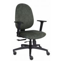 GROSPOL - MILO B Fotel Obrotowy Black | Mechanizm Synchro SF2 Plus z Regulacją Głębokości Siedziska